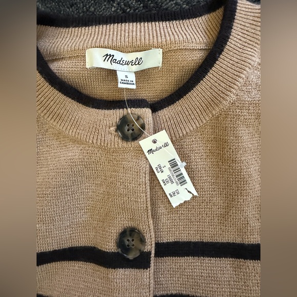 MADEWELL SIZE SMALL Raglan-Sleeve Cropped Cardigan in Merino Wool NY465 - Picture 5 of 6